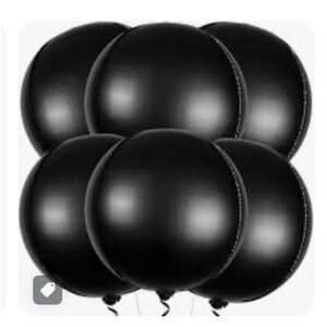 Black around Foil Balloons. New